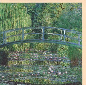 グリーティングカード アート モネ「睡蓮の池と橋」 名画 箔押し加工