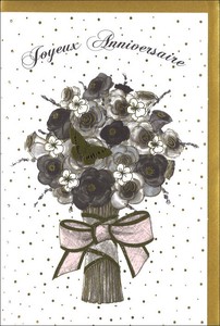 Greeting Card Foil Stamping Bouquet Of Flowers