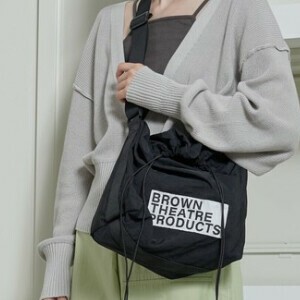 Shoulder Bag Crossbody Ladies fashion Shoulder Bag Ivory Drawstring Bag black