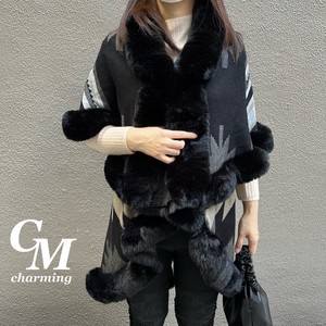 Popular 2022 A/W 2 Steps Eco Fur Cloak Cape Madame