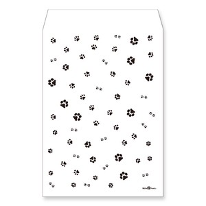 Cat Paw Monochrome 2 Envelope Footprints Cat