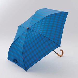 折畳雨傘 50cm ギンガム NAVY 【392／サンキューニ】 Q137