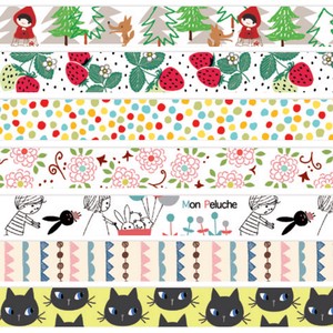 Sticker Washi Tape Cat Strawberry