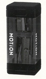 【文房具】【MOTiON】 スリムツイン削り　BLACK MOTiON　205754
