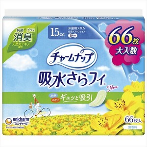 【販売終了】チャームナップ吸水さらフィ少量用消臭66枚 【 生理用品 】