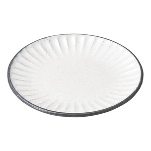 黒土化粧しのぎ(土物) 皿3.0〜7.0（ホワイト）