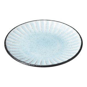 黒土化粧しのぎ(土物) 皿3.0〜7.0（ブルー）