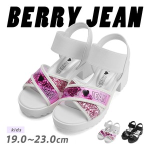 Berry Jean  サンダル ベリージーン ジュニア キッズ 女の子 黒/白 19.0-23.0cm BJ3792