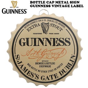 Bottle Cap Metal Guinness Beer Tinplate Signboard