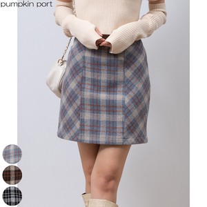 Bias Switching Checkered Mini Skirt