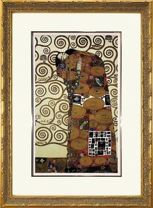 決算セール品 お買い得です！ アートパネル　グスタフ・クリムト Gustav Klimt Fulfilment(抱擁)