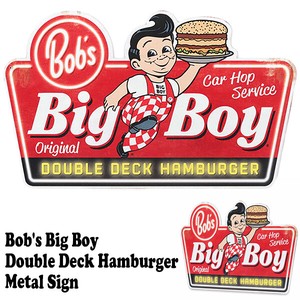 Die Cut Emboss Metal Big Big Boy Tinplate Signboard