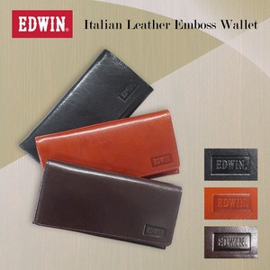 エドウイン EDWIN 長財布 本革 イタリアンレザー メンズ レディース プレゼント エンボス ウォレット