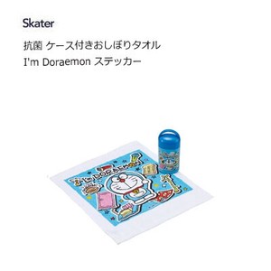 迷你毛巾 附盒子 贴纸 Skater 哆啦A梦