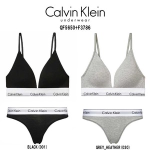 (品番移行)Calvin Klein(カルバンクライン)ck ブラジャー&Tバック  セット  レディース 下着 QF5650+F3786