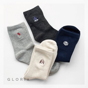 Embroidery Attached Short Socks