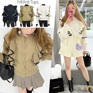 Stocks Knitted Top Knitted Top Frill Leisurely Korea A/W 2 3 4 98