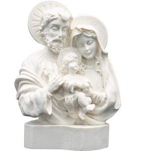 聖家族彫像 彫刻：アラバスター製 ハンドメイド・インテリア置物 カトリック教会 祭壇 書斎（輸入品)