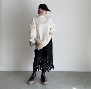 Sweater/Knitwear Tunic Knitted High-Neck