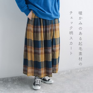 【2022秋冬新作】先染めチェックギャザースカート