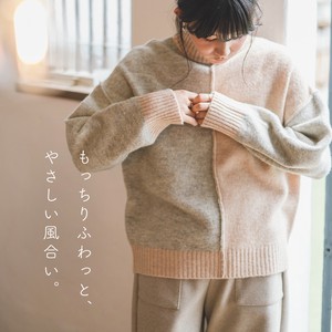 2 Bi-Color High Neck Knitted Pullover