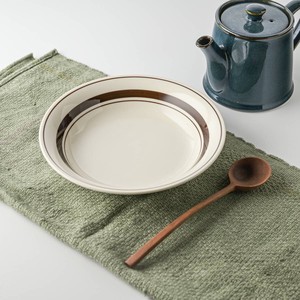 Mino ware Donburi Bowl Border Western Tableware 18.9cm Made in Japan