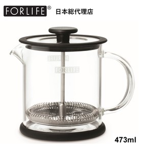 FORLIFE カフェスタイルガラスコーヒー/ティープレス　食器洗い機OK ホテル・レストラン・カフェ用