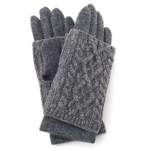 Cable Knitted Cover Jersey Glove Smartphone Glove