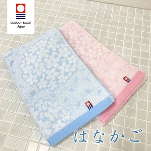 Imabari Brand Basket Face Towel Thin Floral Pattern Japanese Pattern 2 Colors