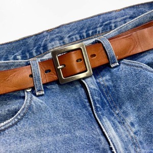 35mm　ダメージ加工レザーベルト