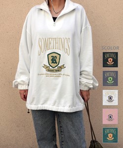 2 Reservations Orders Items Emblem Embroidery Fleece Big Pullover Long Sleeve Drawstring