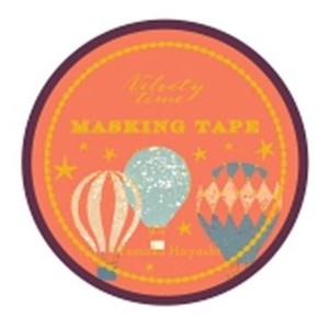 [Washi Tape / Masking Tape] 15 mm Washi Tape Orange Balloon