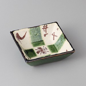 美濃焼 食器 織部格子四角鉢（小） MINOWARE TOKI 美濃焼