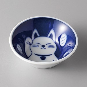 美濃焼 食器 藍染 招き猫反型豆鉢 MINOWARE TOKI 美濃焼