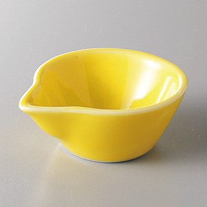 美浓烧 小钵碗 餐具 黄色