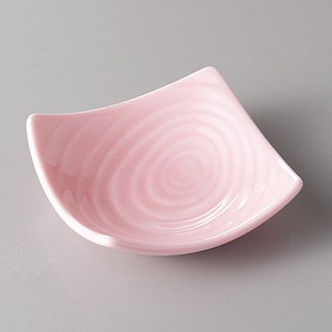 美濃焼 食器 ピンク木目角珍味小皿 MINOWARE TOKI 美濃焼