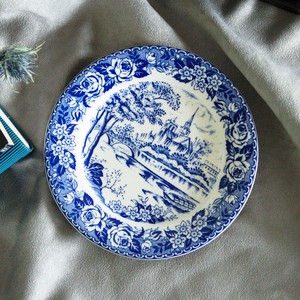 Main Plate Garden Blue 17cm