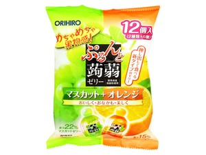 オリヒロ ぷるんと蒟蒻ゼリーパウチ マスカット＋オレンジ 20gx12 x12 【ゼリー】