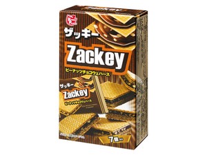 ハッピーポケット ザッキーピーナッツチョコウェハース 7個 x12 【クッキー】