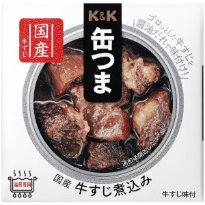K&K 缶つま 国産牛すじ煮込み75g x 6 【おつまみ・缶詰】