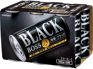 サントリー ボス 無糖ブラック 6缶パック 185gX6 x5 【コーヒー】