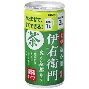 サントリー 緑茶伊右衛門 炙り茶葉仕立て 濃縮タイプ 缶 185g x30 【希釈用】