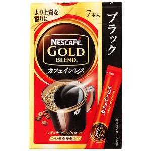 ネスカフェ ゴールドブレンド カフェインレススティック ブラック 2gx7本 x6 【インスタントコーヒー】