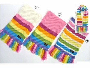 Thick Scarf Knitted Scarf Rainbow
