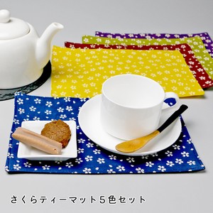 Sakura Tea Mat 15 2 3 cm 5 color set