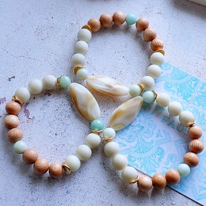 【Fragrance Diffuser Bracelet NO.56】Marble Beads & Chalcedony
