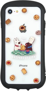 リサとガスパール iPhone SE(第3世代/第2世代)/8/7対応 ハイブリッドクリアケース お菓子作り COS-144A