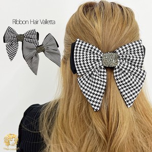 Stocks Barrette Hairpin Ribbon Bijou Hair Accessory Houndstooth Pattern Korea 2 9 38 3