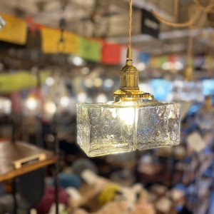 Glass Cube Pendant Lamp Middle