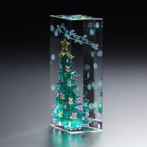 彩　クリスタルガラス　クリスマスツリー